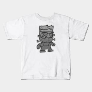 Frankenstein B&W Kids T-Shirt